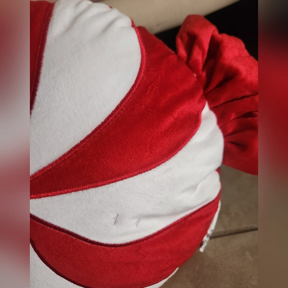 Target Candy Cane Pillow Christmas Decoration Red White Stripe Peppermint Candy
